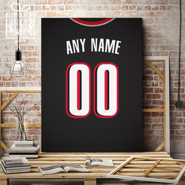 Portland Jersey Custom Canvas Print Wall Art for Boy Girl Men Women Basketball Personalized Canvas Art